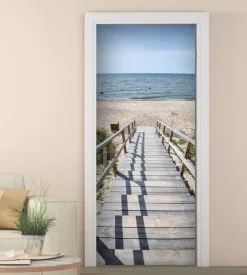 Rivestimento per porta in vinile fantasia "sardegna", 210x83 cm