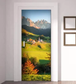 Rivestimento per porta in vinile fantasia "dolomiti", 210x83 cm