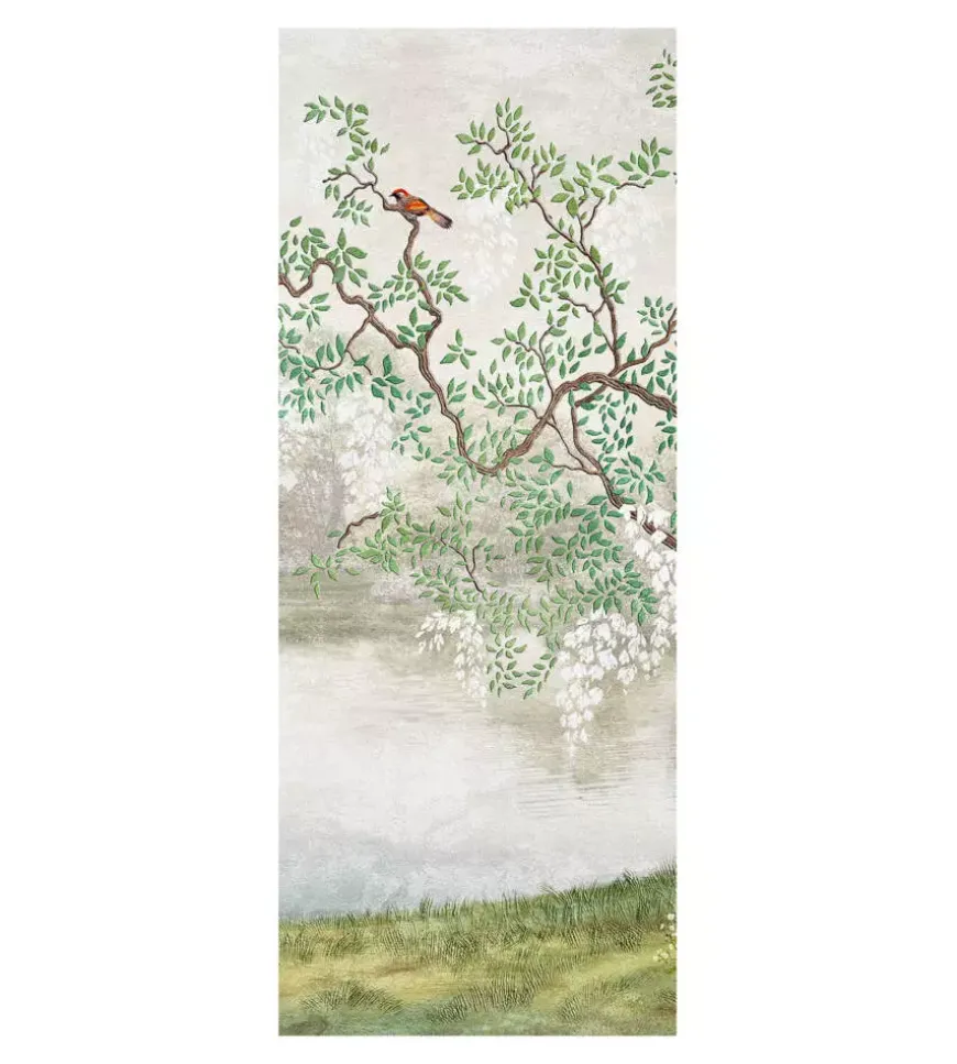 Rivestimento per porta in vinile fantasia "old japan", 210x83 cm