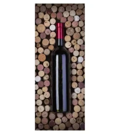 Rivestimento per porta in vinile fantasia "bottle", 210x83 cm