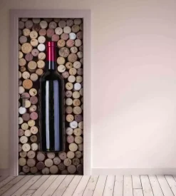 Rivestimento per porta in vinile fantasia "bottle", 210x83 cm