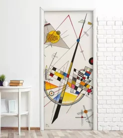 Rivestimento per porta in vinile fantasia "kandinsky", 210x83 cm