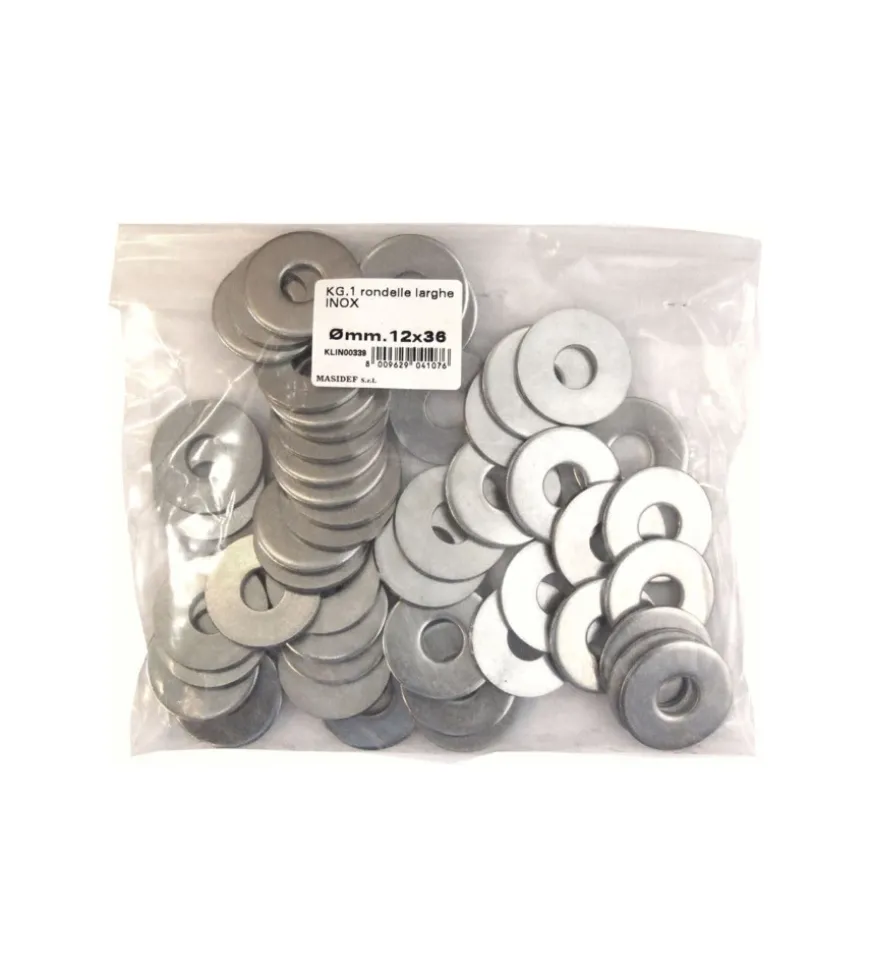 Rondelle a grembialina inox 12,0 x 36 - 1 kg.
