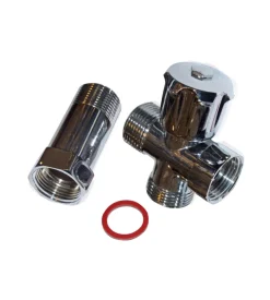 Rubinetto carico lavatrice per gruppi parete con distanziale 3/4"