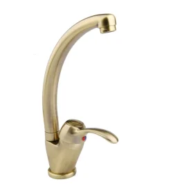 Rubinetto cucina bocca alta "distrivec" ottone invecchiato