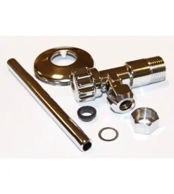 Rubinetto per cassetta a squadra con cannuccia 1/2"