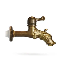 Rubinetto per fontana da giardino in ottone bronzato r2 da 1/2" - kam