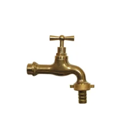 Rubinetto per fontana da giardino in ottone giallo con attacco 1/2" gi - idro-bric