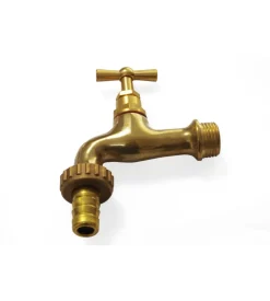 Rubinetto per giardino ottone lucido 1/2"