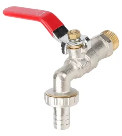 Rubinetto per giardino portagomma in ottone cromato con attacco 1/2"