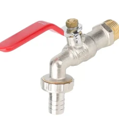 Rubinetto per giardino portagomma in ottone cromato con attacco 1/2"