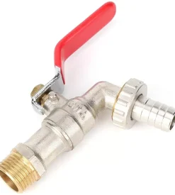 Rubinetto per giardino portagomma in ottone cromato con attacco 1/2