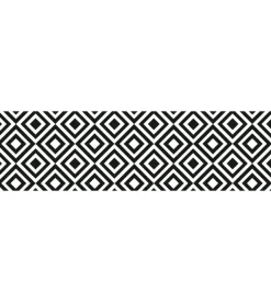 Runner in vinile black & white, 50x180 cm