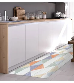 Runner in vinile colour wood, 50x240 cm