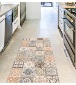 Runner in vinile "persian tiles", 50x180 cm