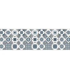 Runner in vinile summer tiles, 50x180 cm