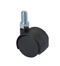 Ruota gemellata in nylon ø 50 mm. con perno