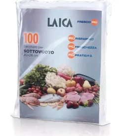 Sacchi per sottovuoto laica confezione da 100 pezzi, 20x28 cm