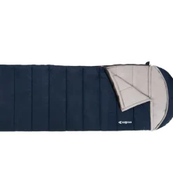 Sacco a pelo con cappuccio brunner "delphin 90" in poliestere e cotone blu 230x85 cm