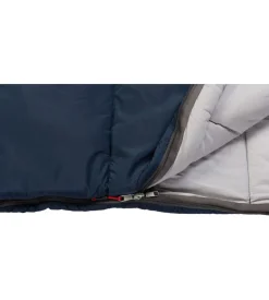 Sacco a pelo con cappuccio brunner "delphin 150" in poliestere e cotone blu 230x90 cm