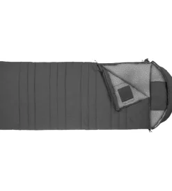 Sacco a pelo con scomparto per cuscino dedicato brunner "nemos 160" in tc e flanella grigio 235x90 cm