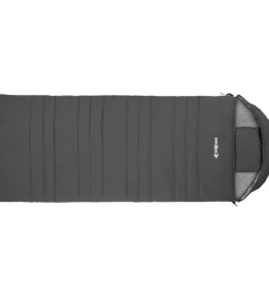 Sacco a pelo con scomparto per cuscino dedicato brunner "nemos 160" in tc e flanella grigio 235x90 cm