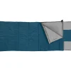 Sacco a pelo light con cappuccio brunner "starflyer xl" in nylon e cotone blu 235x105 cm