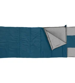 Sacco a pelo light con cappuccio brunner "starflyer xl" in nylon e cotone blu 235x105 cm