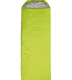 Sacco a pelo ultralight con cappuccio brunner "laguna lite" in poliestere e cotone verde 210x75 cm