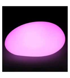 Sasso led rgb decorativo con telecomando, 1w