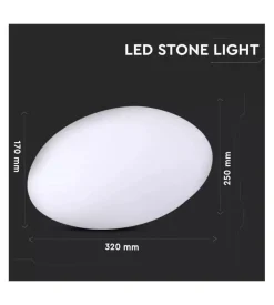 Sasso led rgb decorativo con telecomando, 1w