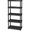 Scaffale 5 ripiani in polipropilene "oceano" nero portata 220 kg 80x30x188 cm