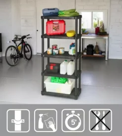 Scaffale 5 ripiani in polipropilene 