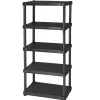 Scaffale 5 ripiani in polipropilene "helios" nero portata 250 kg 80x40x188 cm