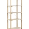 Scaffale 5 ripiani regolabili "nova" in legno di pino massello 76,5x38,5x174,5 cm