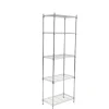 Scaffale ad incastro easy system in metallo cromato 5 ripiani, 59x34x174 cm