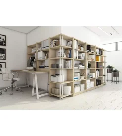 Scaffale in legno gala con ripiani larghezza 80 cm