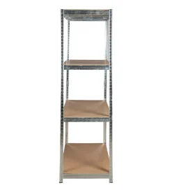Scaffale in metallo easy system con 4 ripiani in mdf, 120x55x180 cm