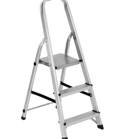 Scala alluminio essenza "everest" con 3 gradini e portata massima 150 kg 62x40x106 cm