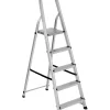 Scala alluminio essenza "everest" con 5 gradini e portata massima 150 kg 91x45x159 cm