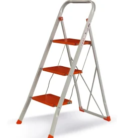 Scala casa briko "steppy" con 3 gradini in acciaio, 47x115x71 cm