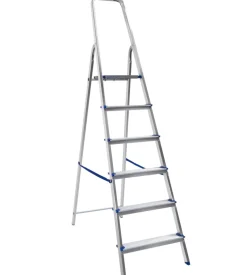 Scala "piuma" in alluminio con 6 gradini 52x104x178 cm