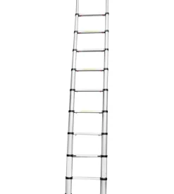 Scala telescopica brunner "laddy air" in alluminio con piedini antiscivolo e chiusura servoassistita, 293x47x8,4 cm