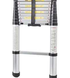 Scala telescopica brunner "laddy air" in alluminio con piedini antiscivolo e chiusura servoassistita, 293x47x8,4 cm