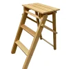 Scaletta in legno di faggio 3 gradini, 55x60x32 cm