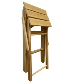 Scaletta in legno di faggio 3 gradini, 55x60x32 cm