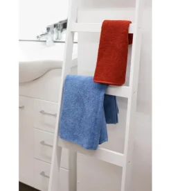 Scaletta porta asciugamani in multistrato bianca con 6 gradini