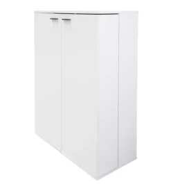 Scarpiera 2 ante bellahome con ante salvaspazio bianco 100x33,8x110 cm