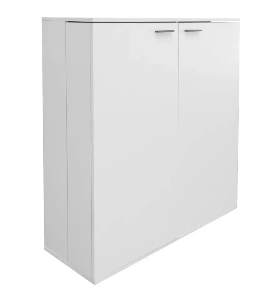 Scarpiera 2 ante bellahome con ante salvaspazio bianco 100x33,8x110 cm