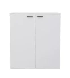 Scarpiera 2 ante bellahome con ante salvaspazio bianco 100x33,8x110 cm